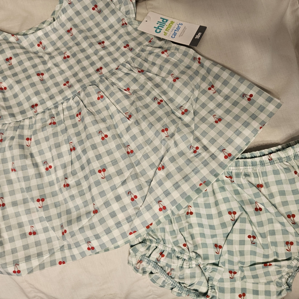 Child of Mine Carter's Cherry Print Baby Outfit